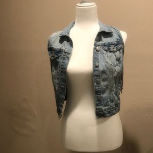 Jean vest no sleeves